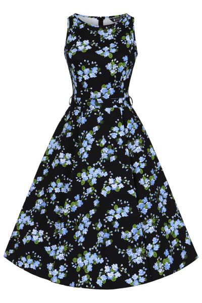 Swing Dress, HEPBURN Blue Floral