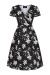 Swing Dress, LYRA Monochrome Floral