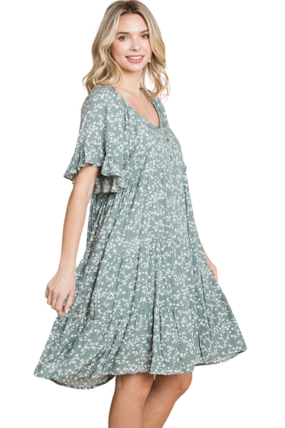 Dress, SUMMER ROMANCE Ditsy Sage