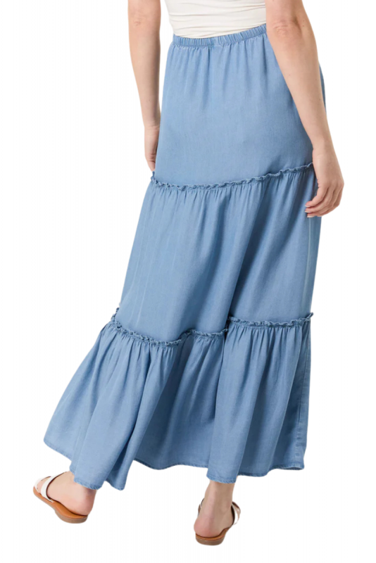 Maxi Skirt, FRILL DENIM