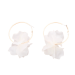 Earrings, FLOWER HOOP White