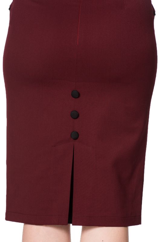 Pencil Skirt, TORI Burgundy (241)