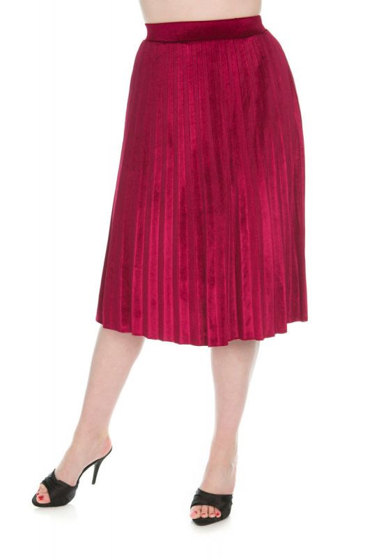 Skirt, PLEATED Velvet Rasberry (5559)