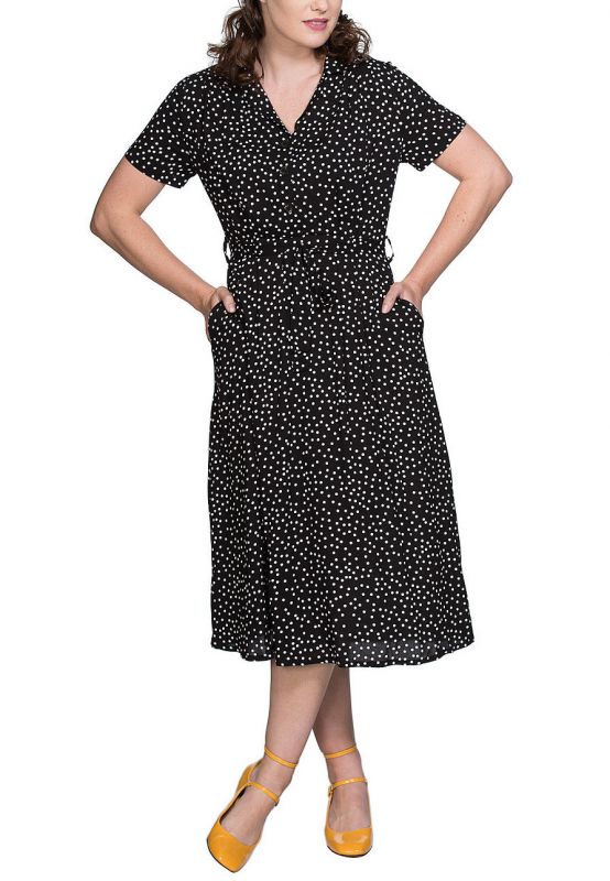 Flare Dress, BLACK SPOT (16161)