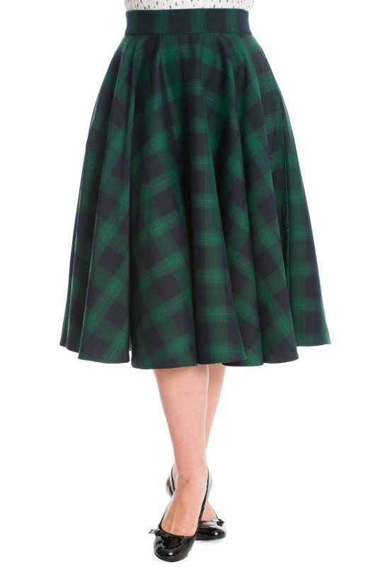 Swing Skirt, SWEET CHECK Green (25329)