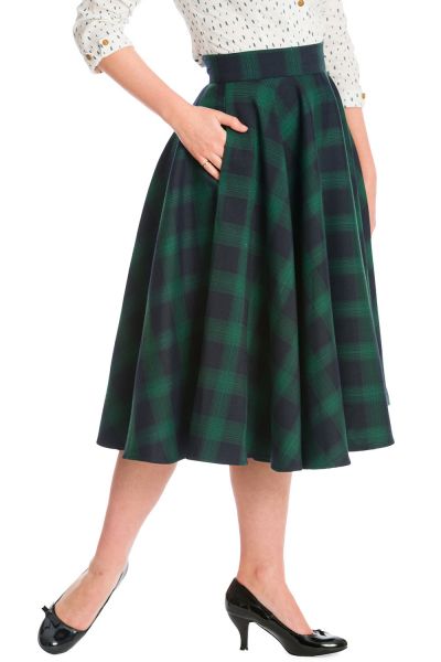 Swing Skirt, SWEET CHECK Green (25329)