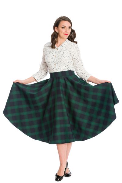 Swing Skirt, SWEET CHECK Green (25329)