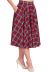 Swing Skirt, WINTER CHECK Burgundy (25380)