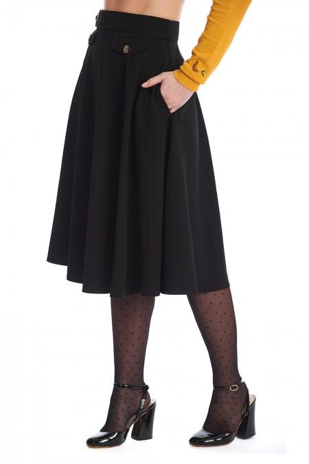 Swing Skirt, BOOK CLUB Black (25515)