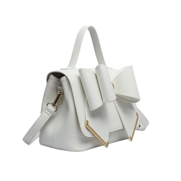 Handbag, MARY Bow White