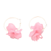 Earrings, FLOWER HOOP Pink