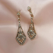 Earrings, ART DECO Golden