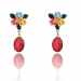 Earrings, FLORAL DROP Pink