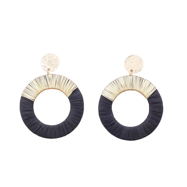 Earrings, SONA Black/Gold