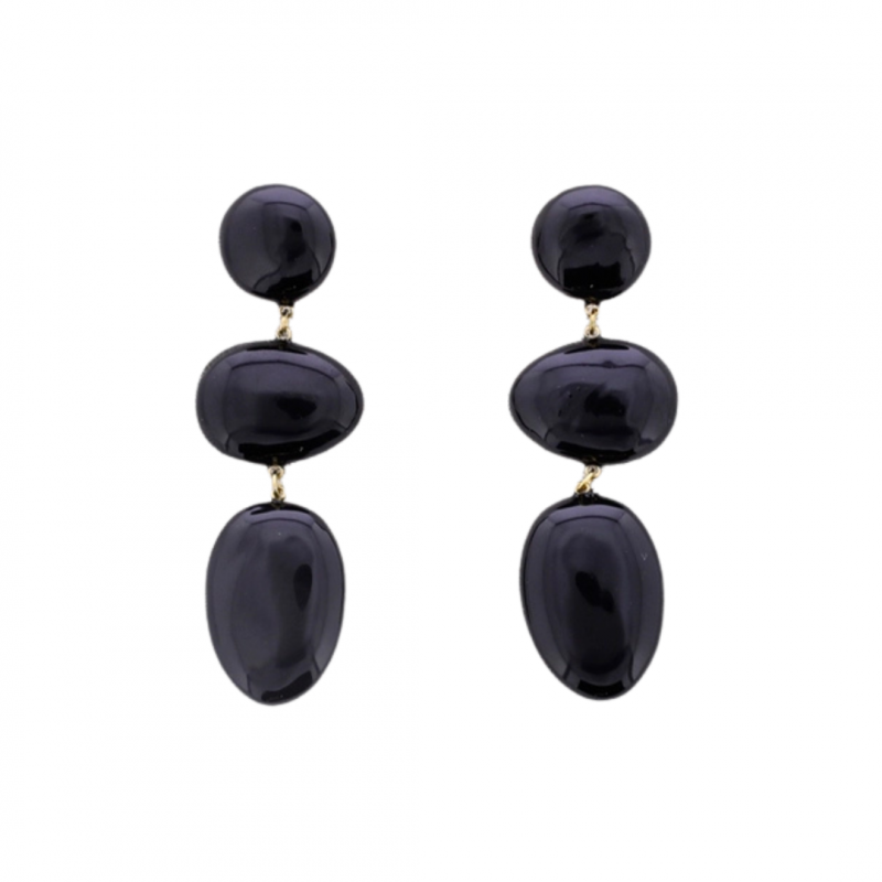 Earrings, STONES Black