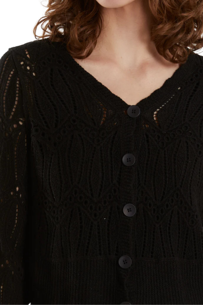 Cardigan, CROCHET Black