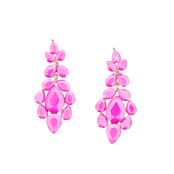 Earrings, CRYSTAL Pink