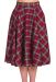 Swing Skirt, WINTER CHECK Burgundy (25380)