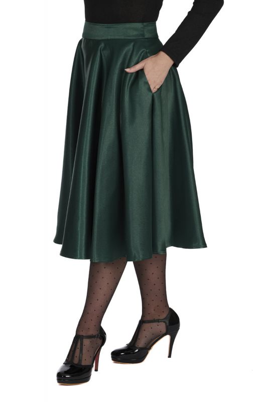 Swing Skirt, HAZEL Satin Green (25617)