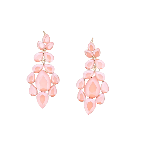 Earrings, CRYSTAL Coral