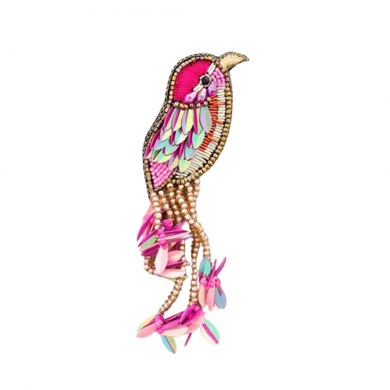 Brooch, BIRD Pink