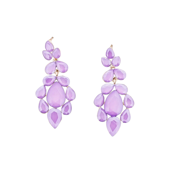 Earrings, CRYSTAL Lavender