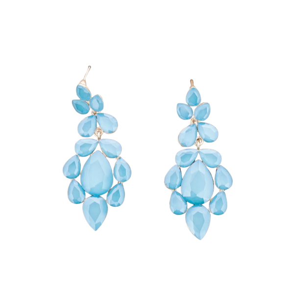 Earrings, CRYSTAL Sky Blue