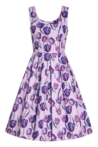 Swing Dress, AMANDA Purple Tulip (950)