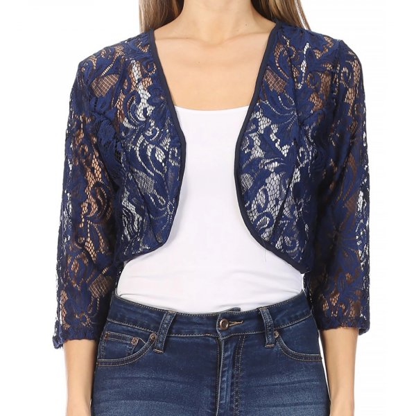 Lace Bolero, Navy