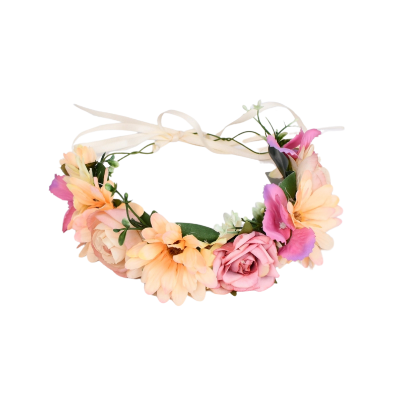 Flower Crown, AURORA Pink/Orange