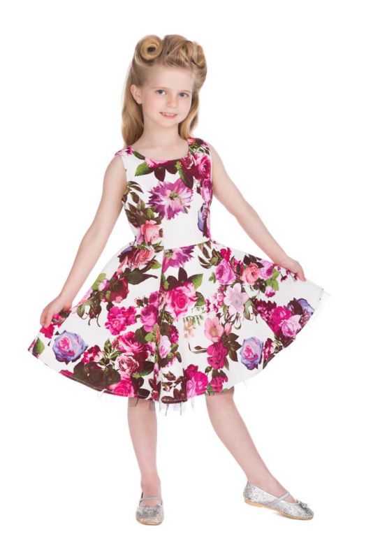 Kids Swing Dress, AUDREY 50s Floral (4087)