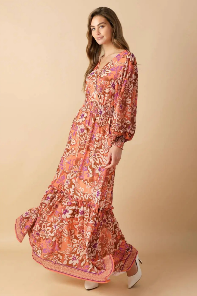 Maxi Dress, 70s FLORAL