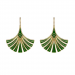 Earrings, ART DECO Palm Leaf