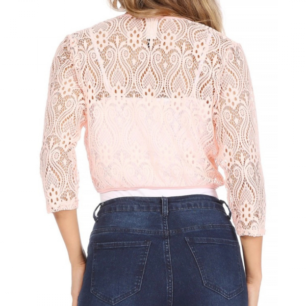 Lace Bolero, Peach