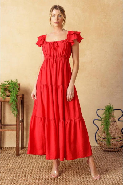 Maxi Dress, LINNEA Red