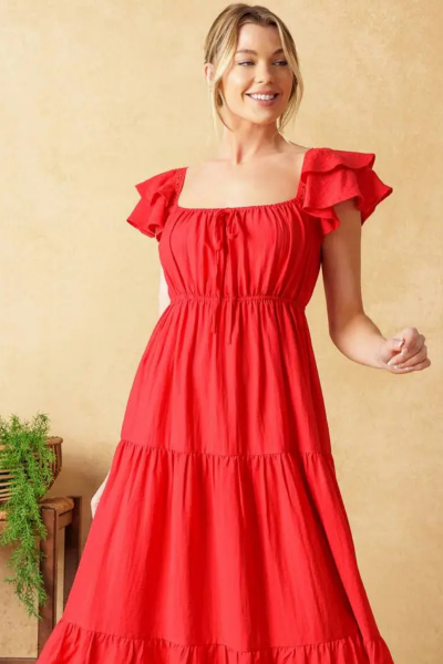 Maxi Dress, LINNEA Red