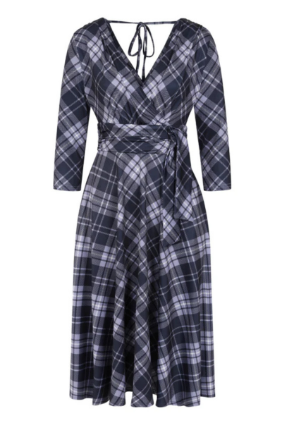 Dress, ARABELLA Grey Tartan