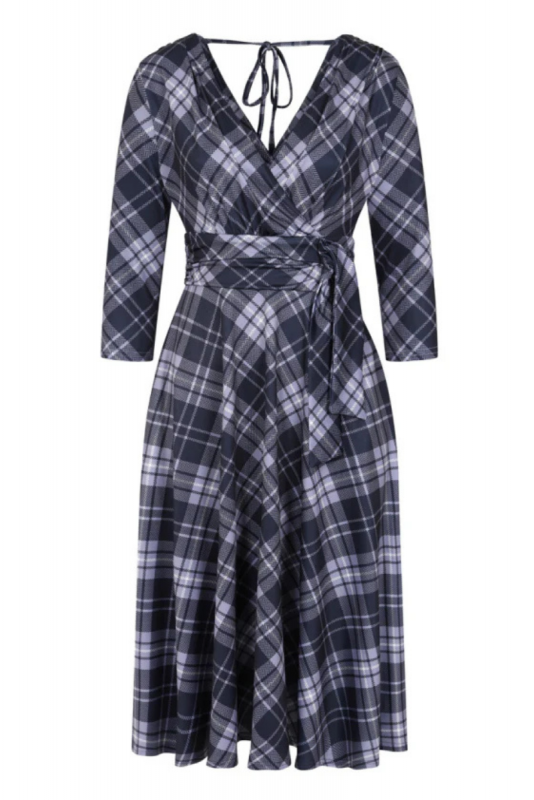 Dress, ARABELLA Grey Tartan