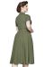 Swing Dress, CATERINA Olive Viscose Blend