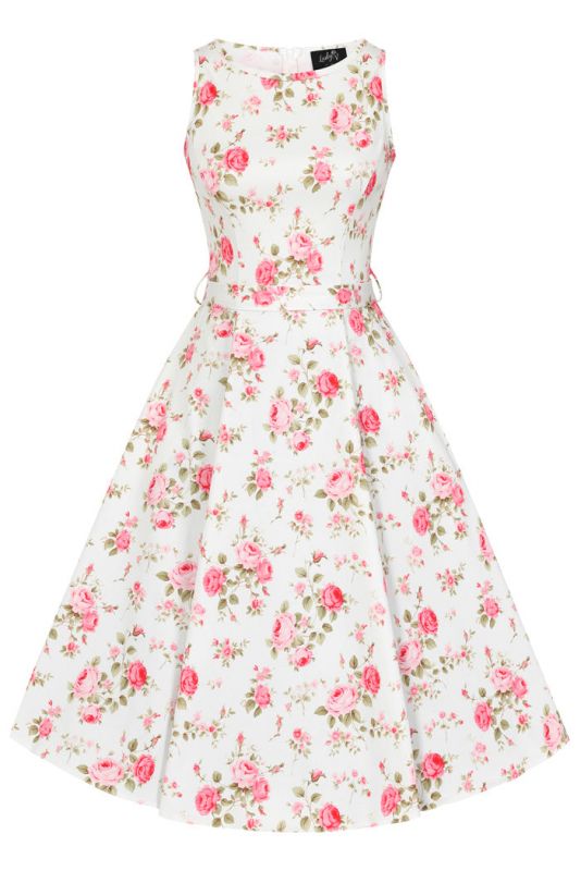 Swing Dress, HEPBURN Vintage Rose