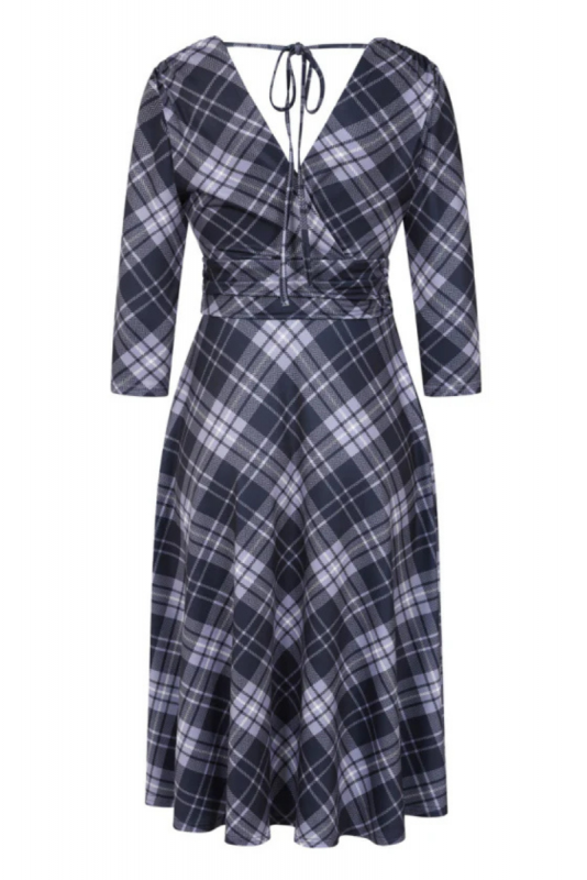 Dress, ARABELLA Grey Tartan