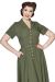 Swing Dress, CATERINA Olive Viscose Blend