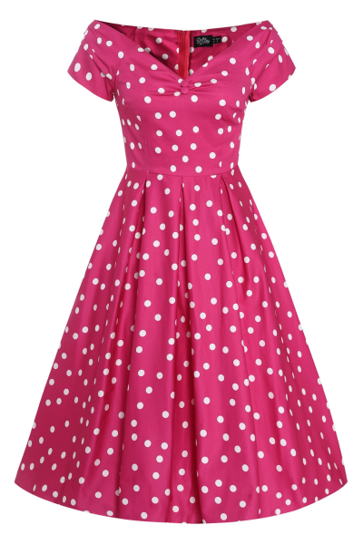 Kellomekko, LILY 50s Hot Pink Polkadot