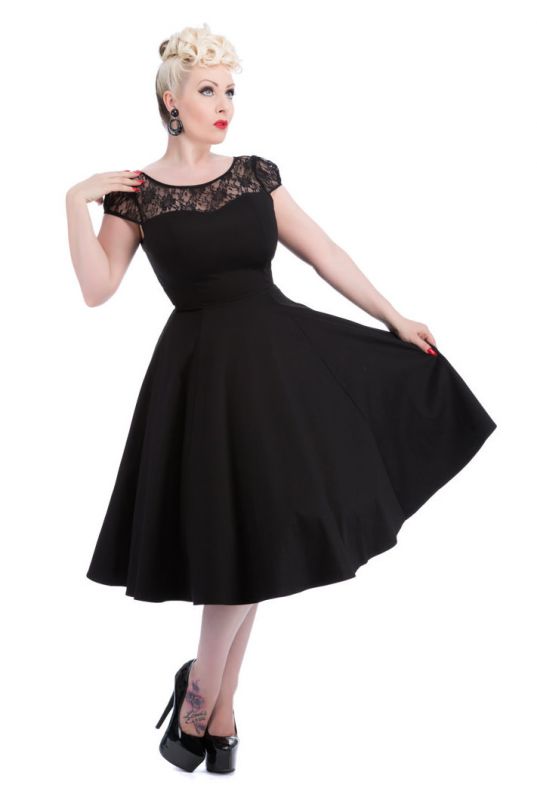 Swing Dress, BLACK LACE (9420)