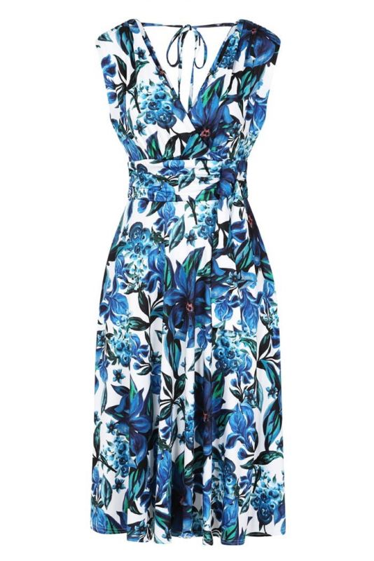 Dress, ARABELLA Painted Blue Floral