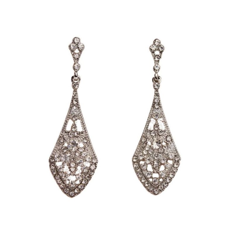 Earrings, ART DECO CRYSTAL 