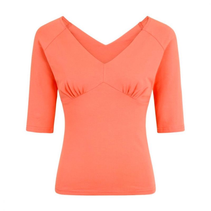 Top, BETTY Coral (10046)