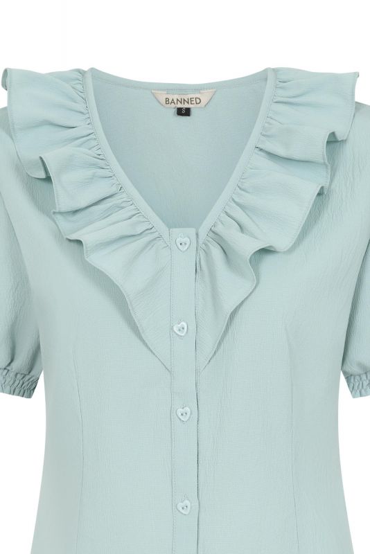 Blouse, FRILLY Light Blue (14227)