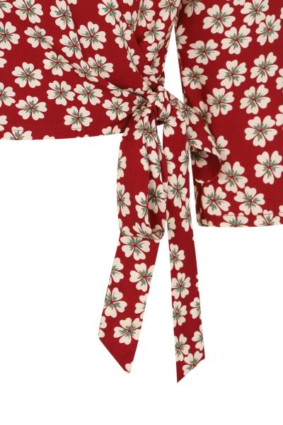 Blouse, LINNEA Floral Wrap (14255)