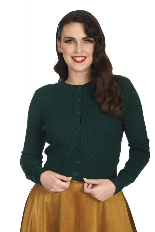 Cardigan, SYLVIA Bottle Green (21199)